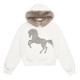 Eihey ehey plus fleece collar sweatshirt jacket ແມ່ຍິງສັ້ນຂອງອາເມລິກາຮ້ອນເພັດອອກແບບ hooded cardigan ເທິງ trendy