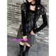 Eihey ນໍາເຂົ້າ fabric crocheted puff sleeve lace shirts can be worn layered buttoned mid-length length-sleeved top-sleeve lace top for women