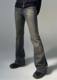 Vintage distressed ລ້າງ trousers denim ວ່າງ