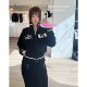 Eihey spring new girls printed striped contrasting short slim coat long-sleeved sports jacket for women