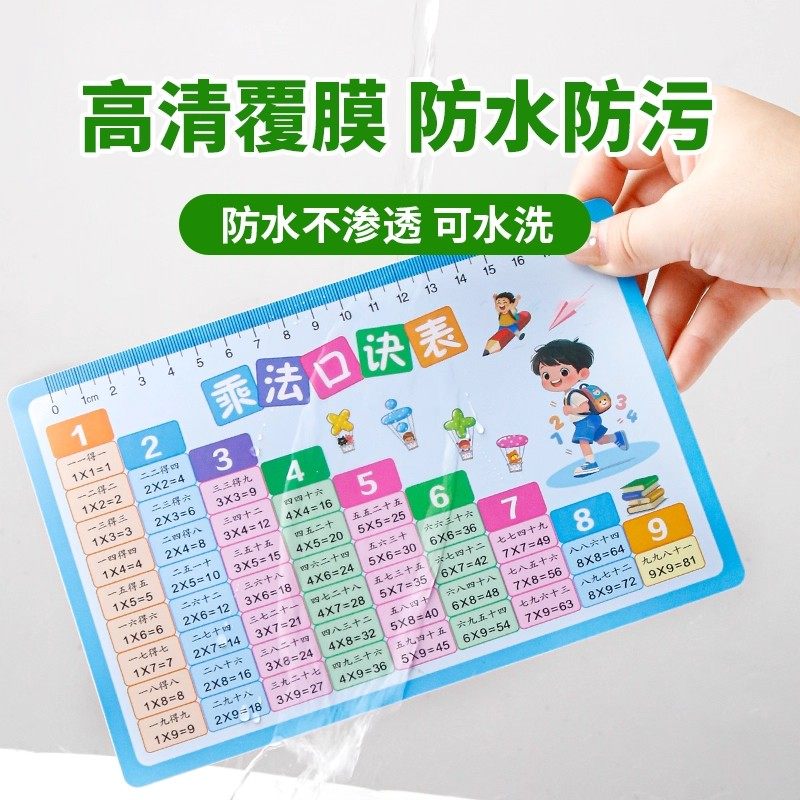 九九乘法除法口诀表卡片小学数学一二年级99背诵神器学习教具公式,淘宝优惠券,粉丝福利购,淘宝优惠卷