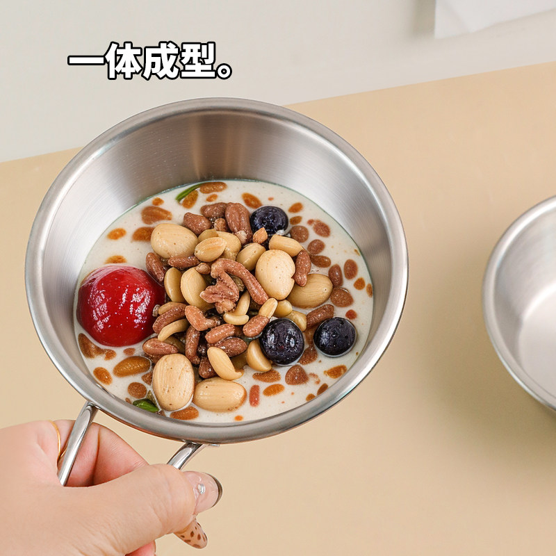 韩式简约ins风泡面碗带手柄食品级304不锈钢碗家用2025新款高颜值