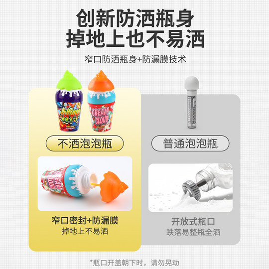 手持户外吹泡泡水冰淇淋泡泡儿童泡泡棒手持男女孩吹泡泡亲子玩具