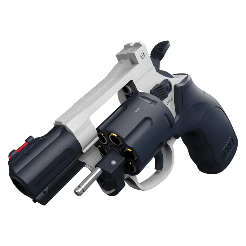 Little Moon Revolver PM360 Toy Gun Metal Soft Bullet BRODAX44 Shell Ejection Model Boys Sky Marshal