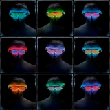 Светящие очки для вечеринки Bare Bagital Leam Led Props, Clover Window Genomey Sky Night Shop