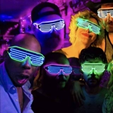 Светящие очки для вечеринки Bare Bagital Leam Led Props, Clover Window Genomey Sky Night Shop