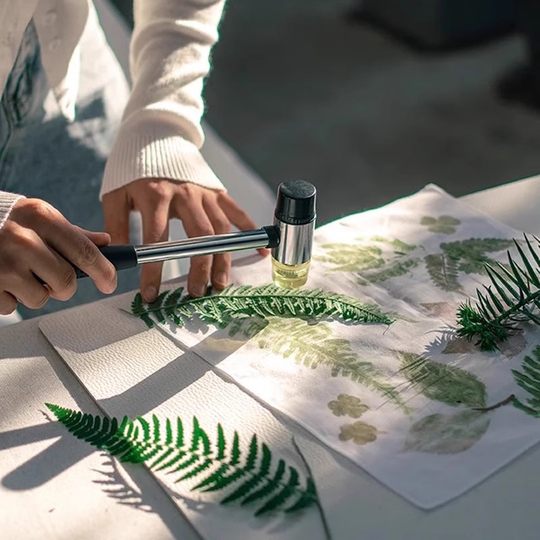 植物敲拓染材料包明矾固色剂拓印扎染帆布包diy工具锤子树叶草木