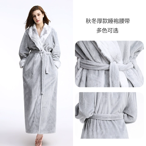 Коралловый бархатный ремень, фланелевый банный халат, тонкая пижама, шнурок на талию