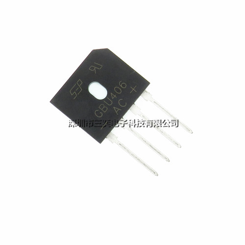 原装正品 GBU406 电磁炉整流桥 扁桥 液晶硅桥 4A600V直插4脚桥堆 - 图0