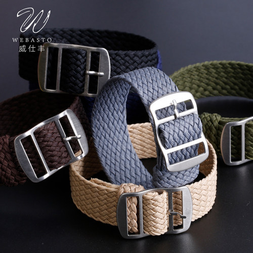 威仕丰 适配OMEGA SWATCH欧米茄联名斯沃琪编织尼龙表带海马300 - 图0