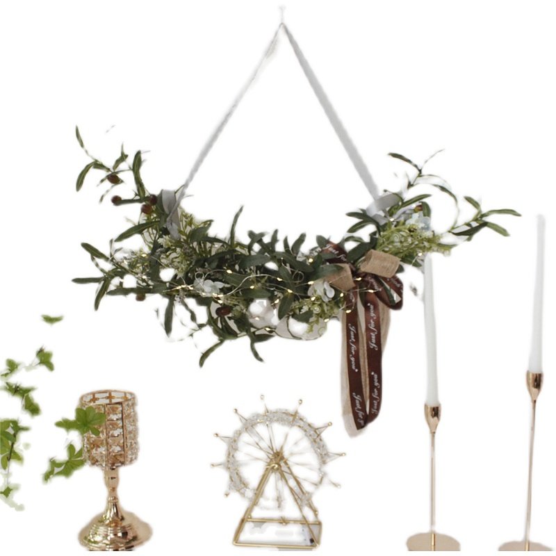 仿真橄榄枝软装绿植客厅餐厅壁饰墙饰挂饰餐桌花会议桌花生日布置,淘宝优惠券,粉丝福利购,淘宝优惠卷