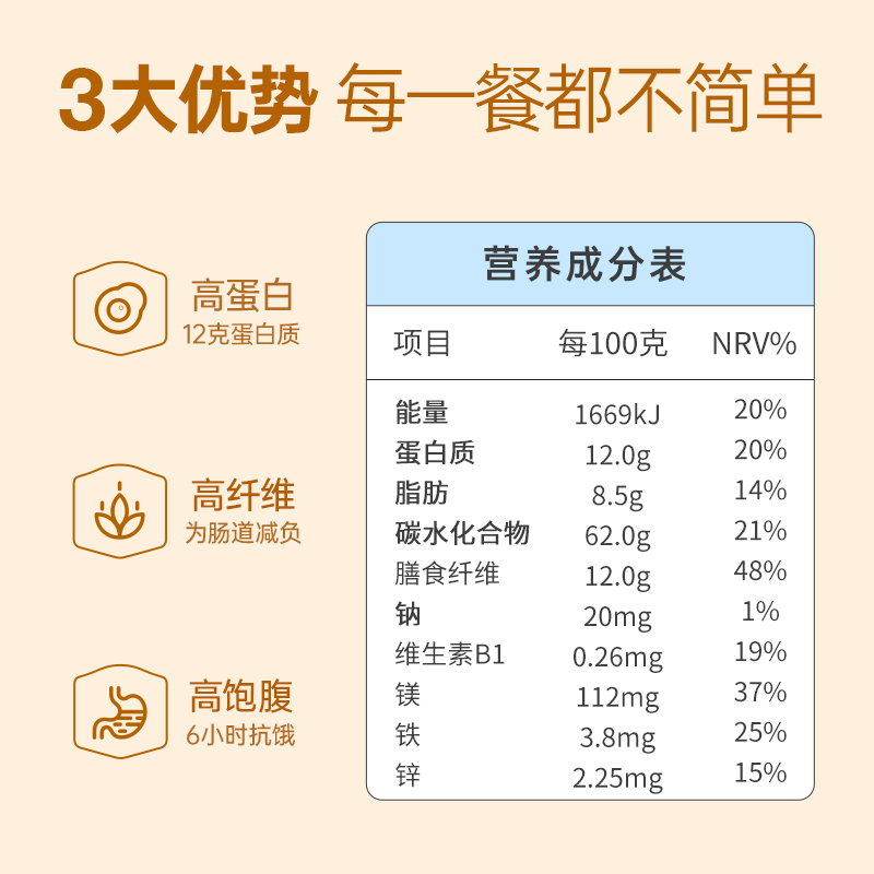 贝氏澳洲即食纯燕麦片营养早餐懒人速食冲饮健身代餐饱腹小条装