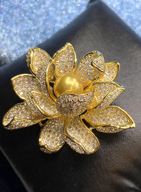 韩版莲花胸针优雅设计感衣服