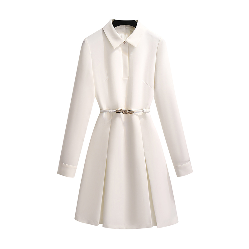 高级感超好看白色Polo连衣裙2024新款女装早春穿搭清纯小个子裙子
