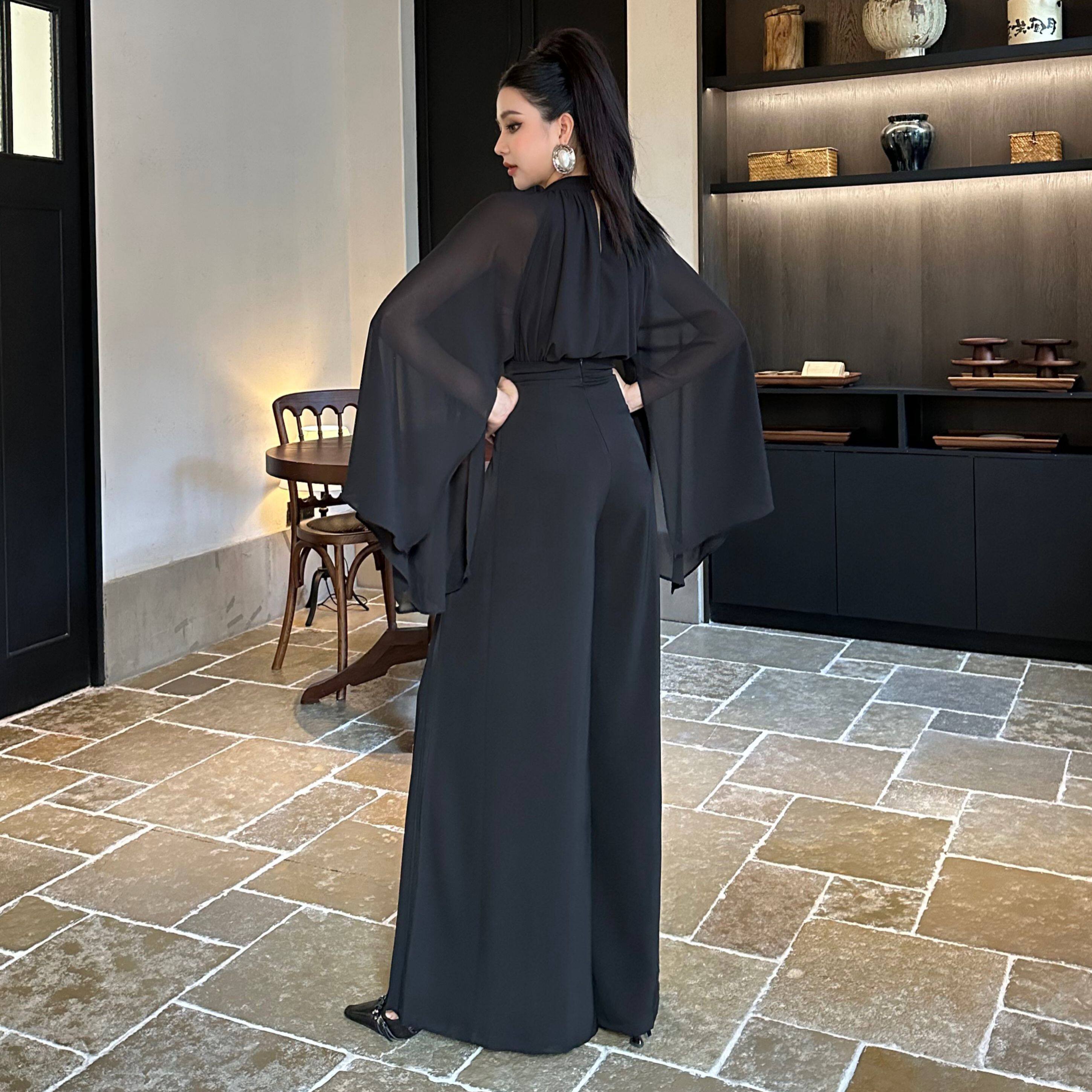 春季新款气质雪纺飘逸高腰显瘦垂感阔腿裤女设计感小众休闲长裤子,淘宝优惠券,粉丝福利购,淘宝优惠卷