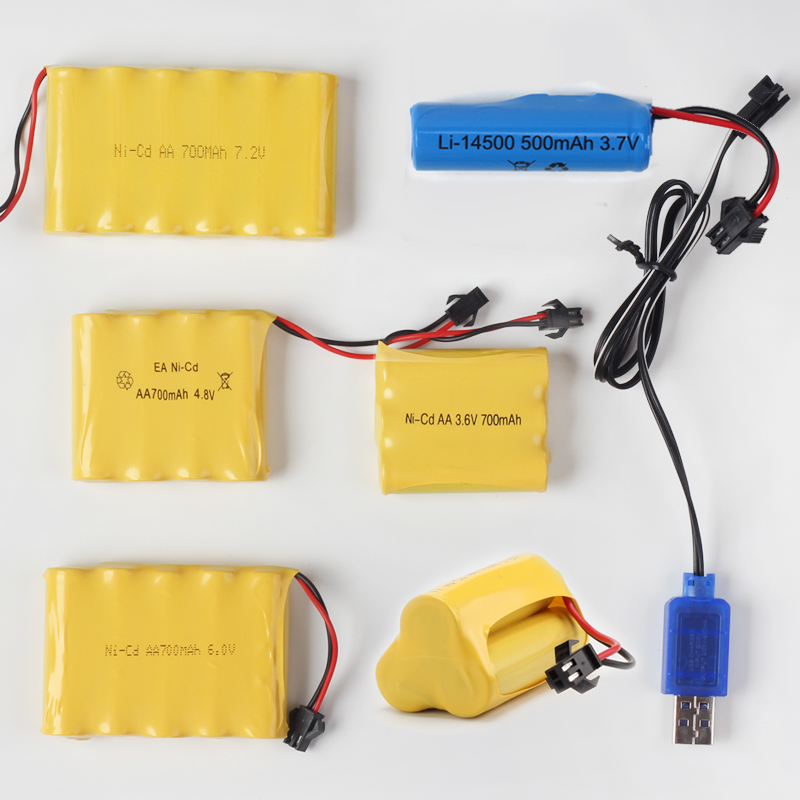 金隆杰3.6V4.8V6V3.7V电动遥控车玩具充电电池组包充电器USB线 - 图0