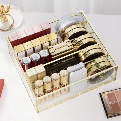 Пудра, тени для век, коробка для хранения, помада, косметический кушон, румяна, европейский стиль