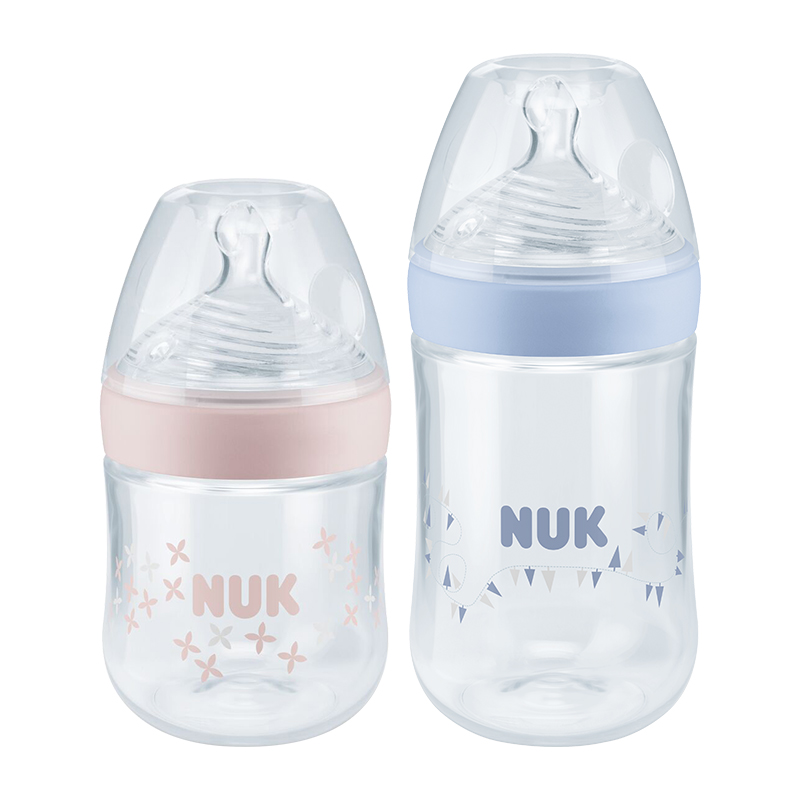 德国NUK新生儿宽口径PP奶瓶宝宝仿母乳超软硅胶奶嘴断奶神器 耐摔