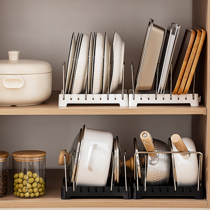 厨房烘焙工具收纳架烤盘收纳神器多用途面包盘烤蛋糕卷模具置物架 - 图1