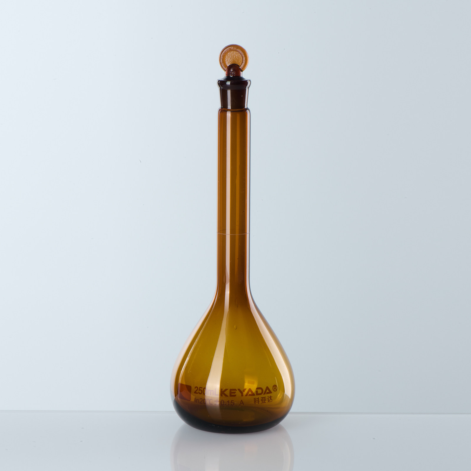 Keyada glass volumetric bottle with stopper grinding