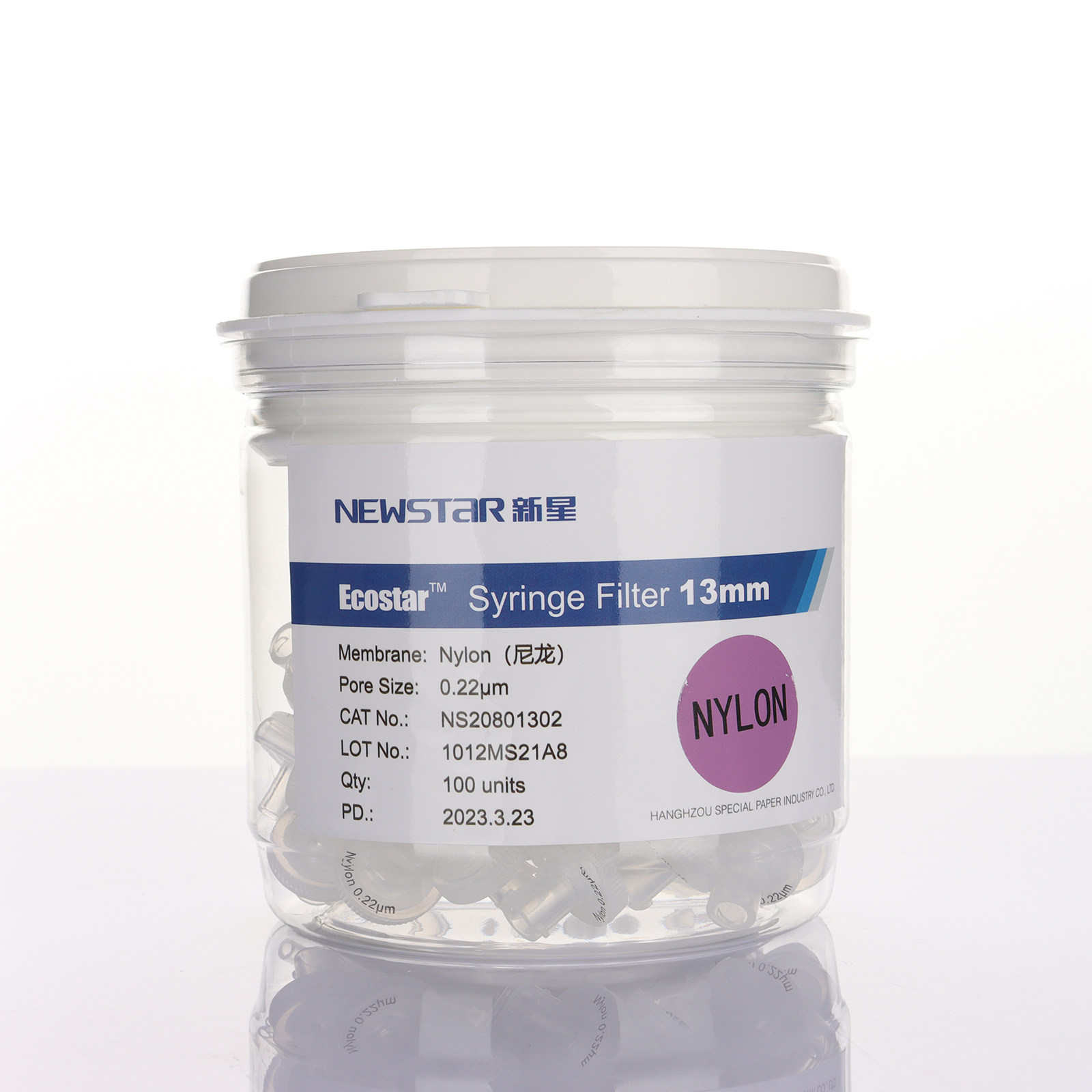 Nova syringe filter membrane organic/aqueous system