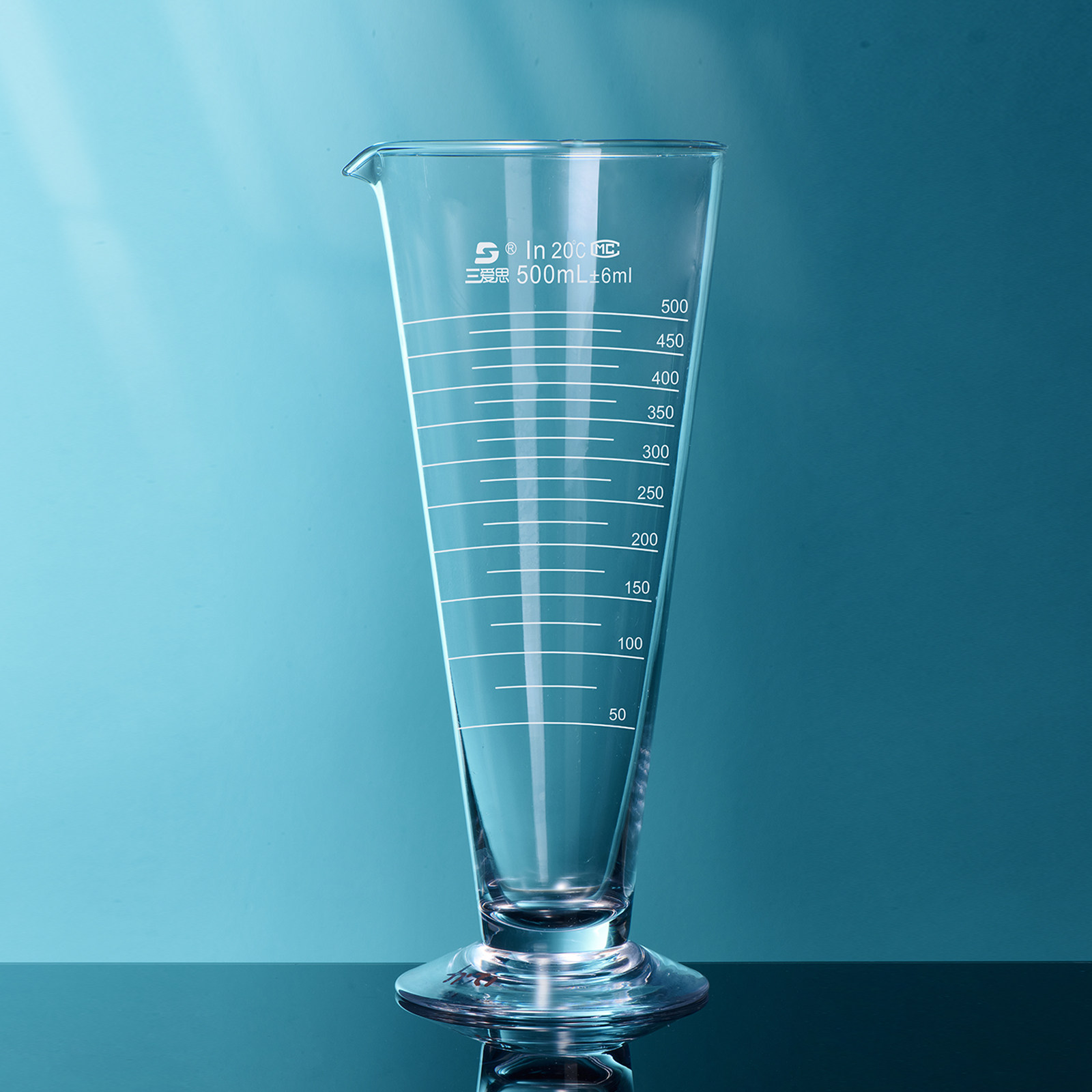 三爱思 三角量杯高硼硅玻璃烧杯三角烧杯刻度锥形量筒实验室计量,淘宝优惠券,粉丝福利购,淘宝优惠卷