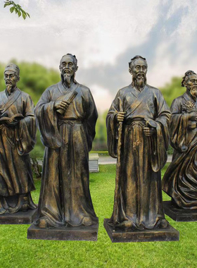玻璃钢十大名医雕像国内外名医雕塑华佗张仲景李时珍雕像四大名医