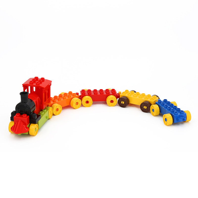 万格大颗粒积木儿童小火车汽车拖车拼装底盘散装配件益智拼装玩具,淘宝优惠券,粉丝福利购,淘宝优惠卷