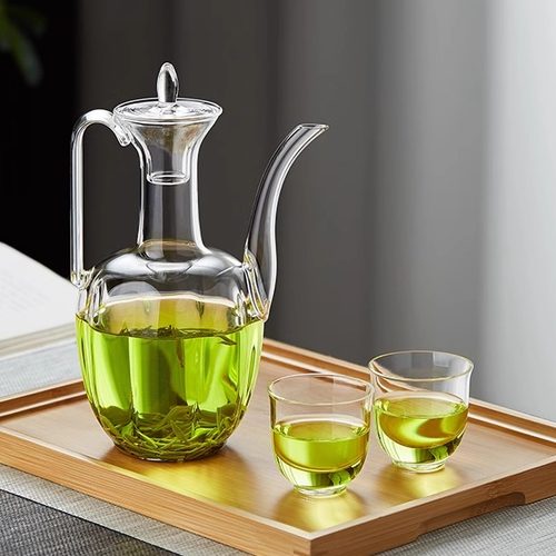 仿宋玻璃茶壶绿茶专用泡茶器耐高温水壶家用酒壶手执壶茶具 - 图2