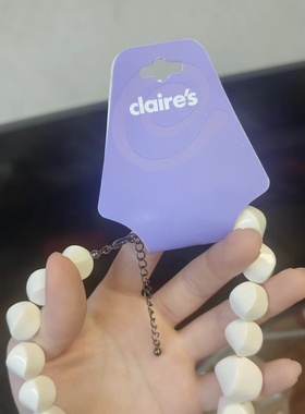 claire's象牙白夸张辣妹千禧欧美出口外贸夸张长项链金蜘蛛毛衣链