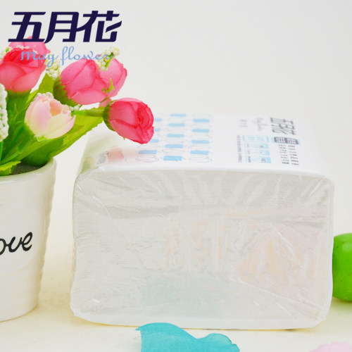 五月花餐巾纸16070A单层230方巾纸餐饮饭店用纸巾100抽整箱48包邮 - 图1