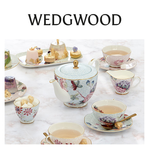 WEDGWOOD威基伍德杜鹃1壶4杯碟茶具套装骨瓷下午茶具乔迁礼物 - 图2