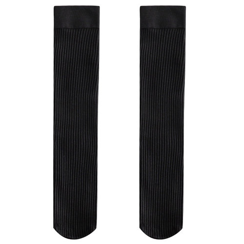 黑色压力瘦腿小腿袜女秋冬季纯棉半截长袜春秋过膝白色jk高筒袜子 - 图3