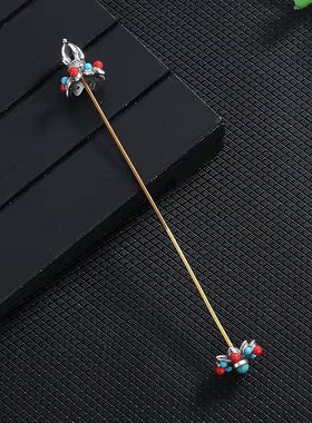 S925纯银天珠吊坠空托配件扣头