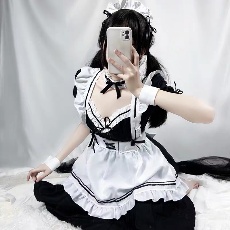 SALTCRUSH二次元女仆套装cosplay可爱性感女佣制服洛丽塔连衣裙-图2