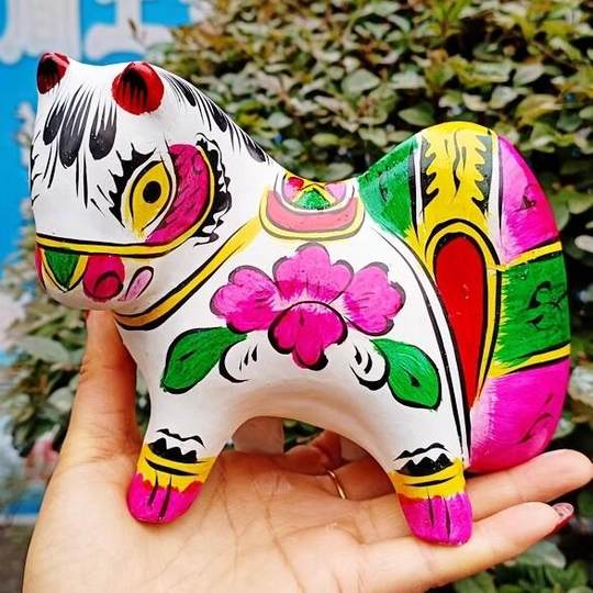 Folk style 12 zodiac ornaments pure handmade clay sculpture Fengxiang