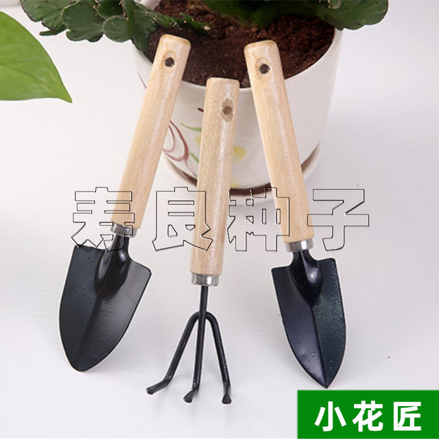 Little gardener shovel rake shovel potted gardening tools planting cauliflower grass loose soil transplanting digging mini three-piece set