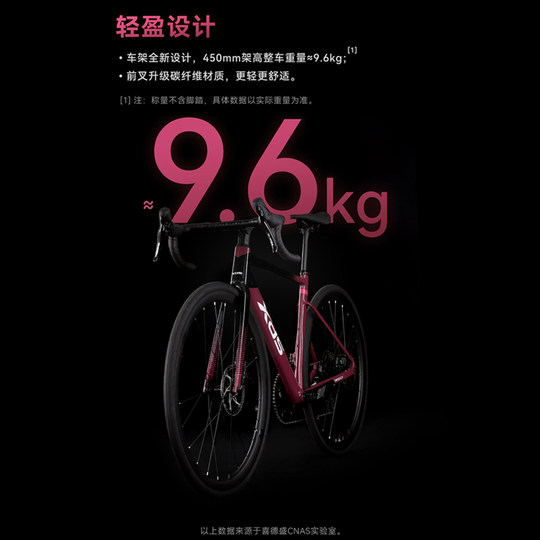 xds喜德盛25新款AD350公路车成人自行车碳纤维前叉带功率计单车