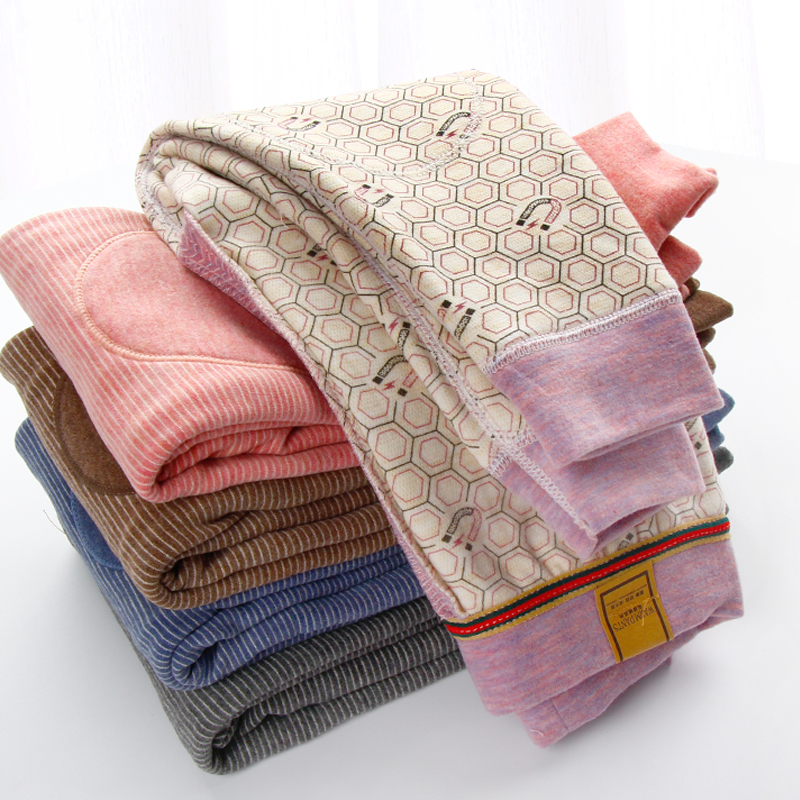 儿童双层保暖裤高腰无骨宝宝冬加厚护膝打底校服神器男女童装棉裤 - 图0