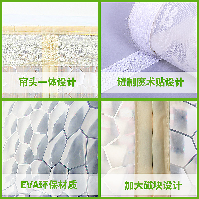 空调门帘夏季隔热防风厨房油烟家用挡风隔断塑料透明遮挡隐私