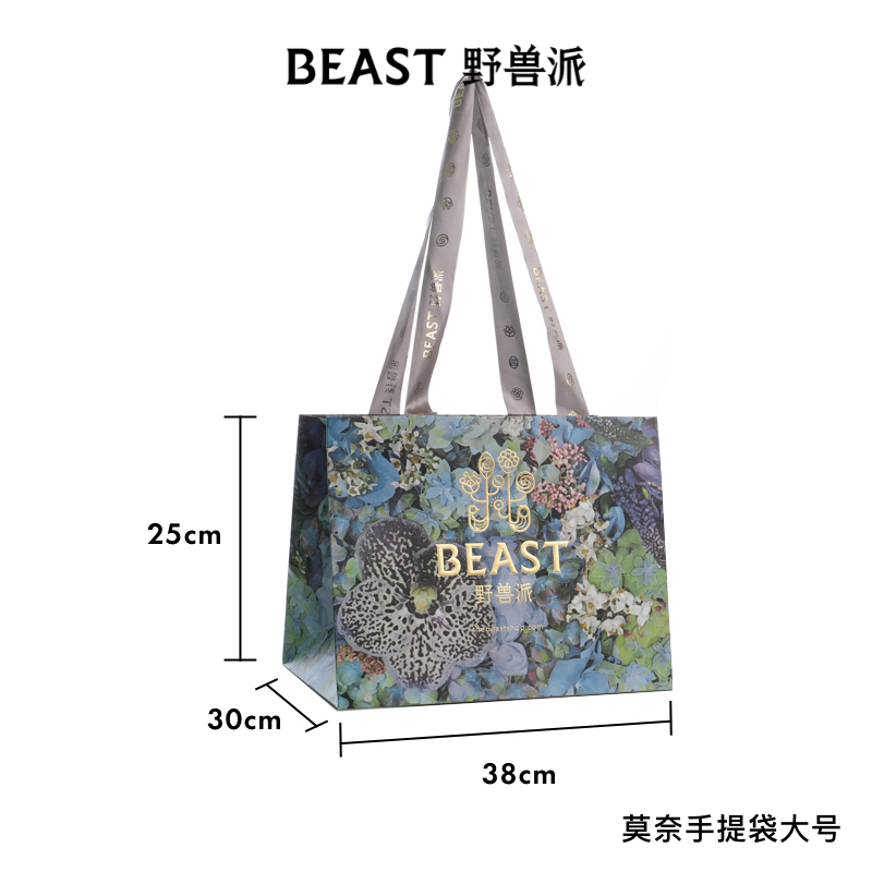 THE BEAST/野兽派新款莫奈花园纸袋子（仅随商品购买）礼盒包装-图3