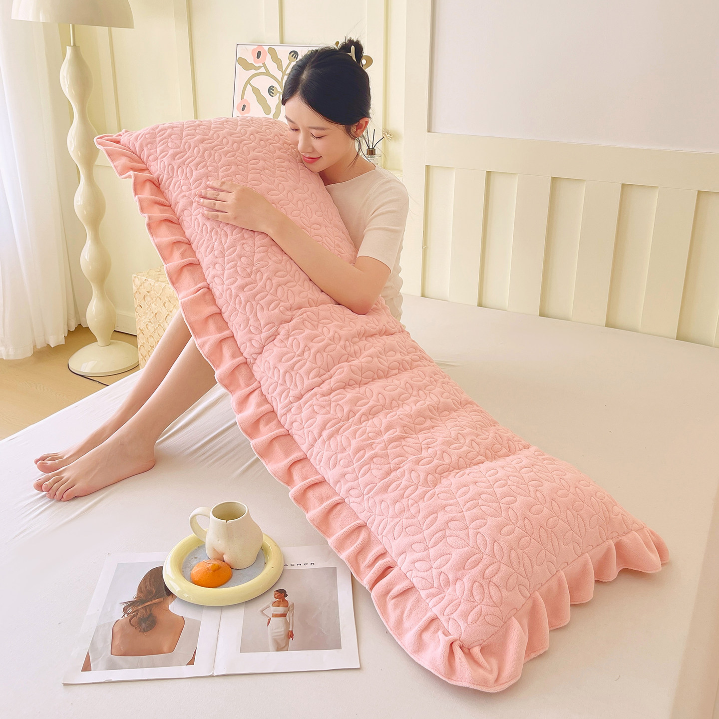 双人长枕芯+牛奶绒长枕套护颈枕助睡眠情侣长枕头家用亲子长整头,淘宝优惠券,粉丝福利购,淘宝优惠卷