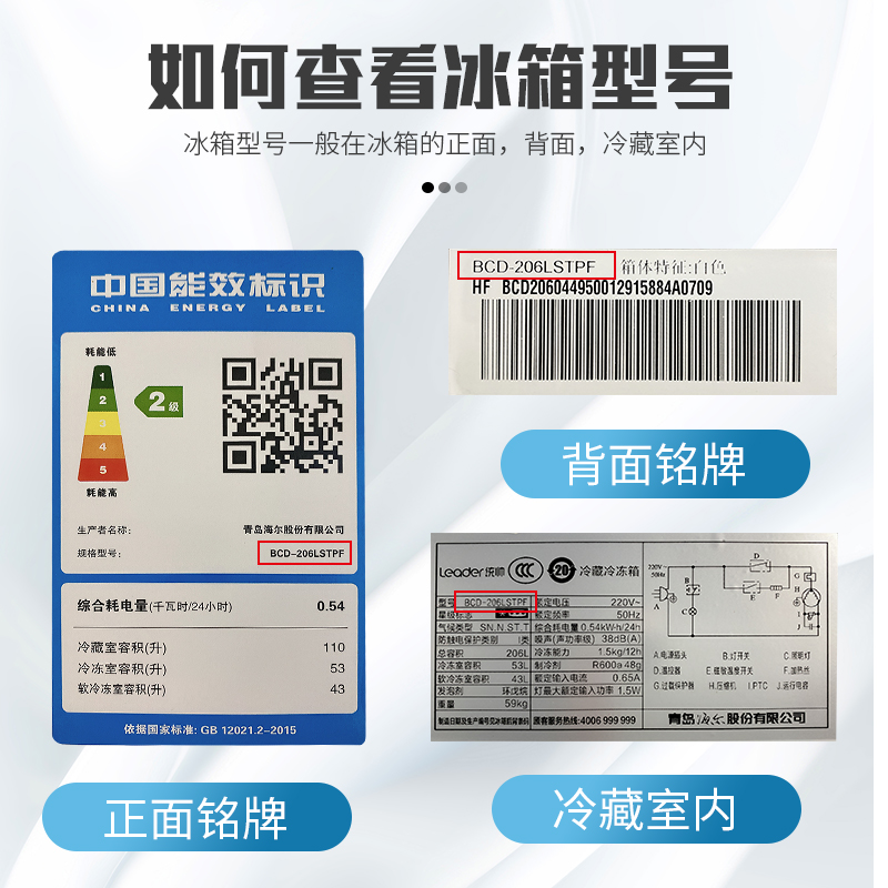 知乐适用海尔BCD-215SFES 215SKCJ 215LSKN冰箱门封条密封条胶圈 - 图1