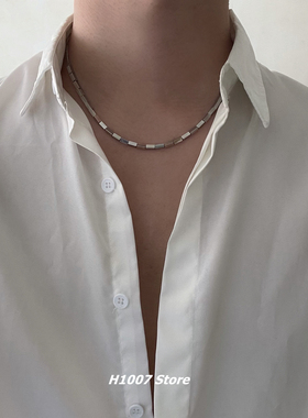 钛钢冷淡风配饰小众设计吊坠项链