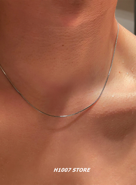 洗澡可戴禁欲系蛇骨链男生锁骨链女嘻哈小众设计情侣款冷淡风项链
