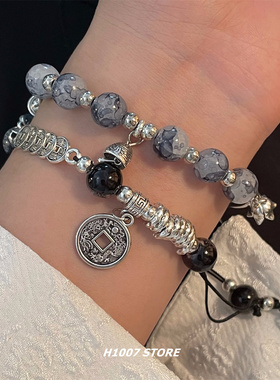 手作琉璃编绳串珠女款手链国潮男手串小众设计情侣款新中式手饰品