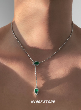 很闪~ 新年款小众灵蛇锁骨链设计感男款项链女配饰颈链2025年新款