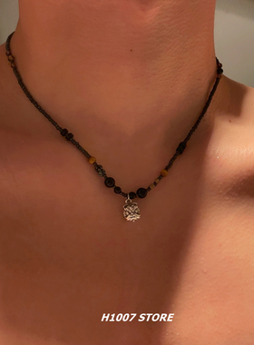 瑞兽小醒狮项链情侣配饰小众设计