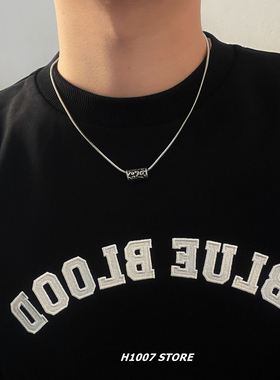 不掉色项链情侣钛钢蛇骨链嘻哈风