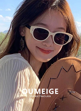 李兰迪同款墨镜女2025新款高级感偏光太阳镜猫眼防紫外线可配近视